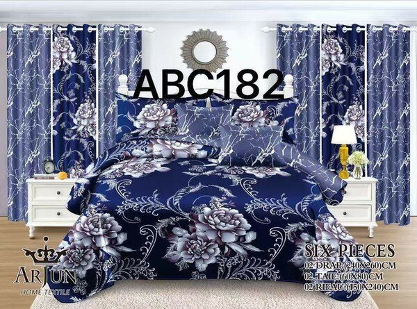 Parure de Lit à Motifs Floraux