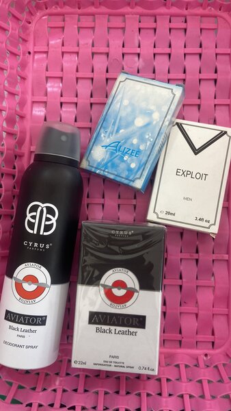 Aviator Black Leather Parfum Set