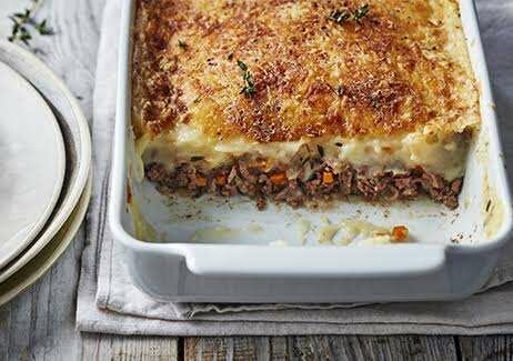 Gratin de purée a la viande