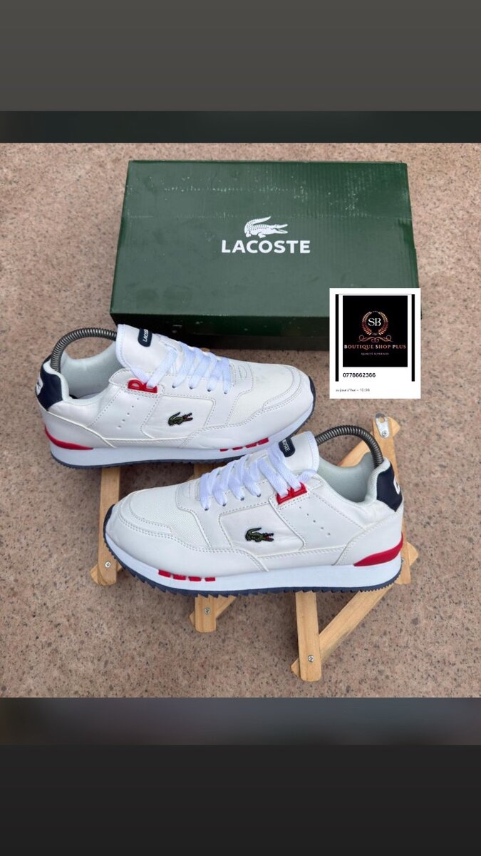 Baskets blanches Lacoste