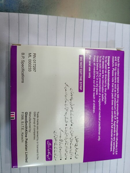 Augmentin (co-amoxicalav)