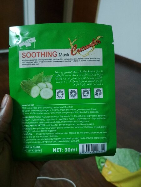 Masque Apaisant Concombre OYAX