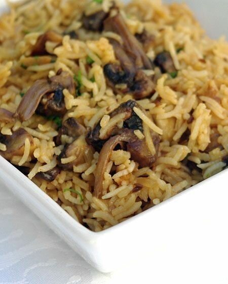 Du riz aux champignons