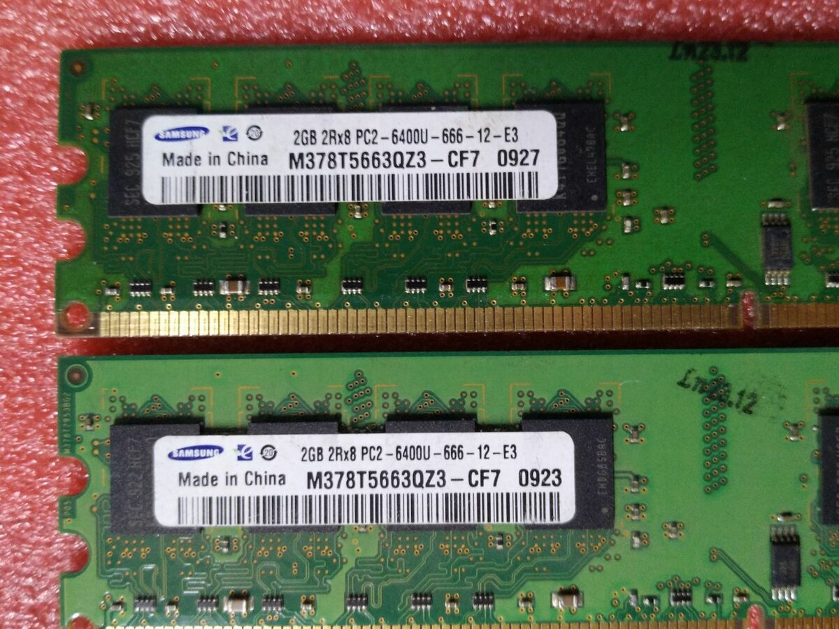 DDR2 Samsung 2GB 6400 800Mnz Чипы sec