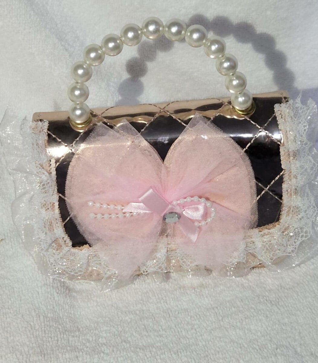 Sac pochette perlé chic