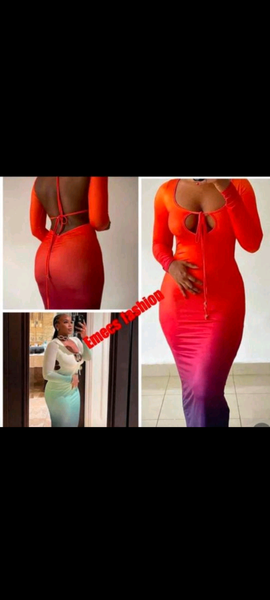 Robe Longue Dégradé Élégante