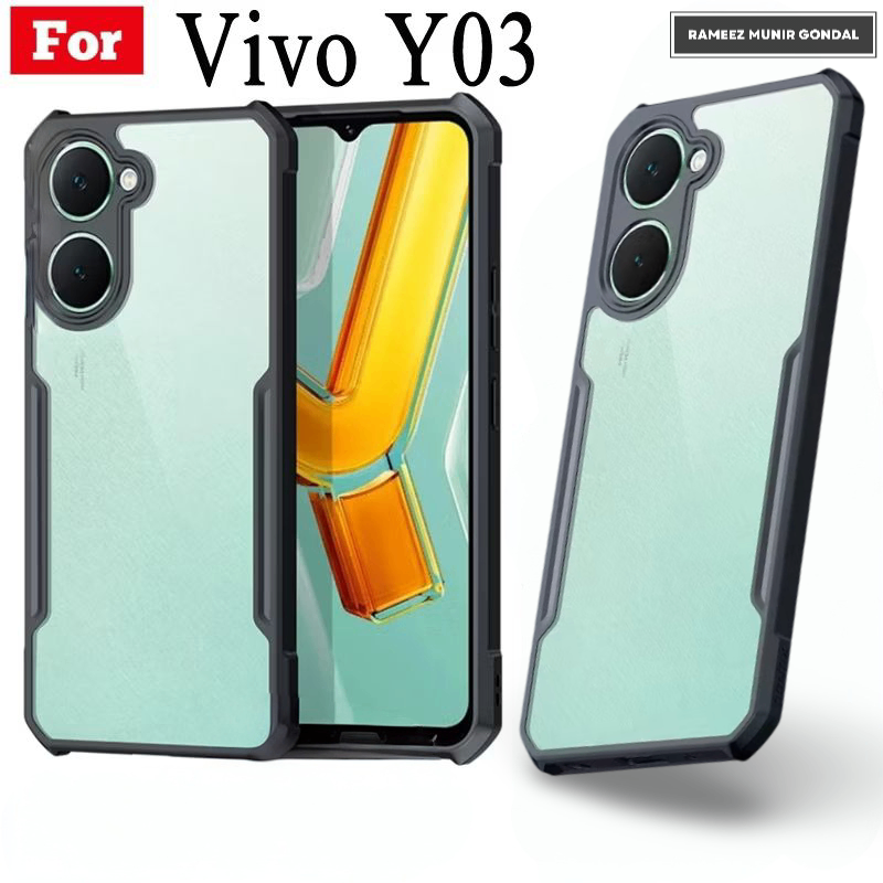 Vivo Y03 Armor Shockproof Back Cover - Durable Protective