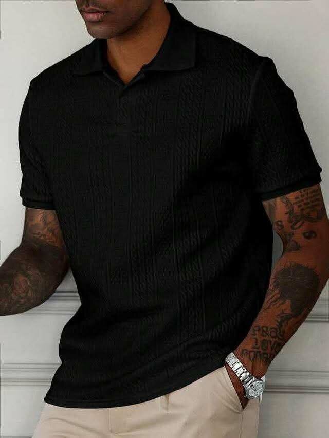 Polo homme noir élégant
