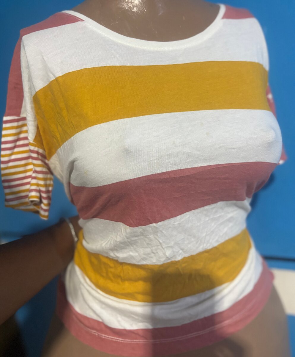 T-shirt rayé pour femme