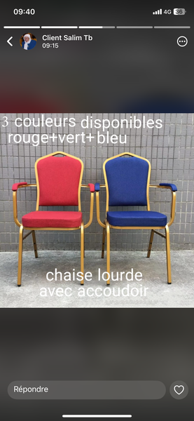 Chaises royale avec accoudoir