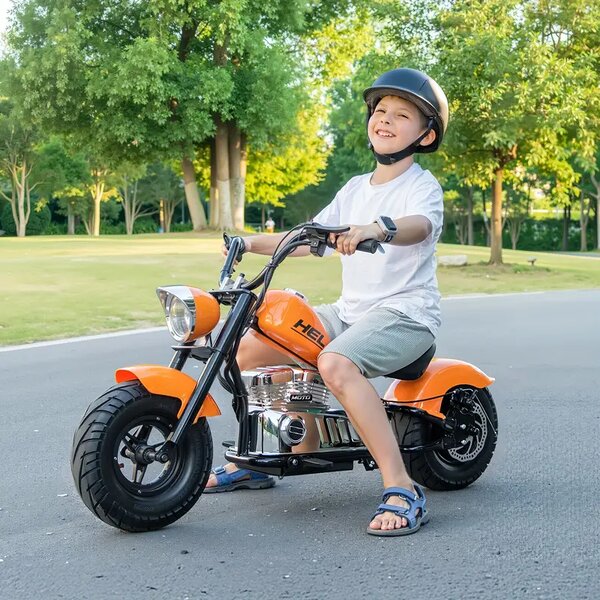 Moto électrique enfant orange