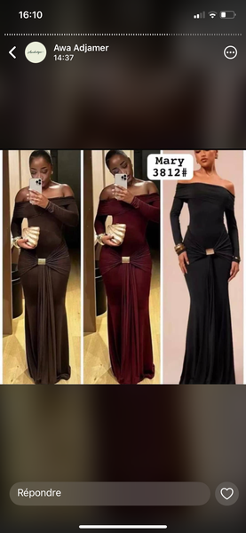 Robe longue élégante épaules nues