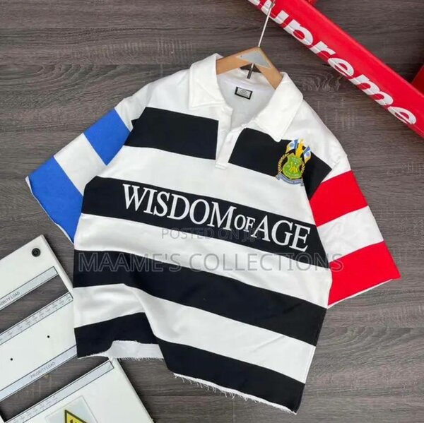 Polo rugby à rayures colorées