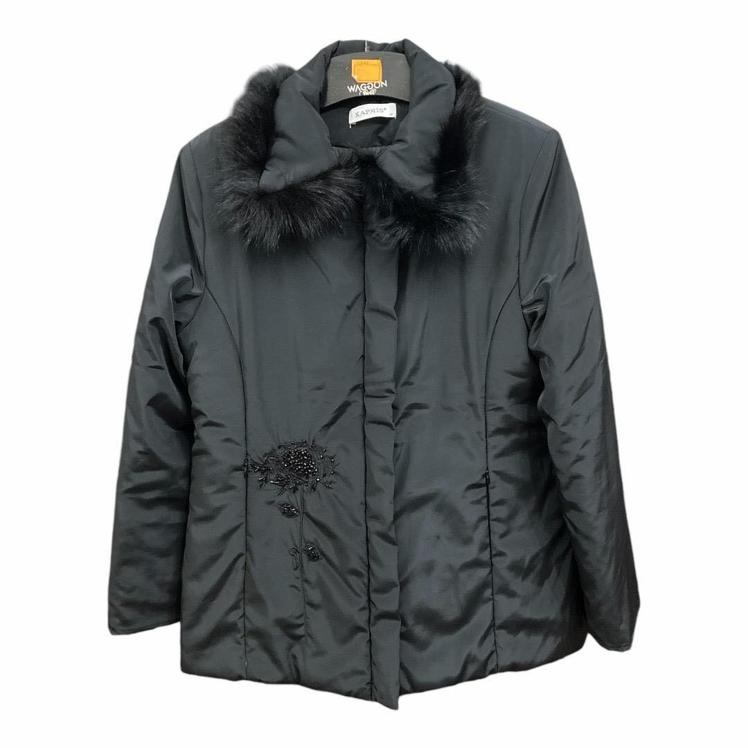 Женская черная куртка с вышивкой - Турция