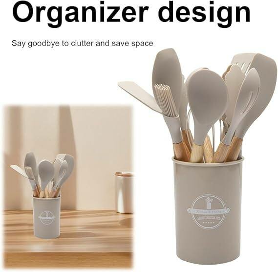 12 Pcs Kitchen Utensil Set, Silicone Cooking Utensils Set.