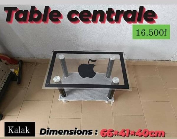 TABLE CENTRALE VITRÉE 