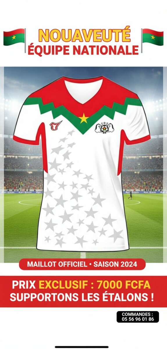 Maillot blanc de BURKINA FASO
