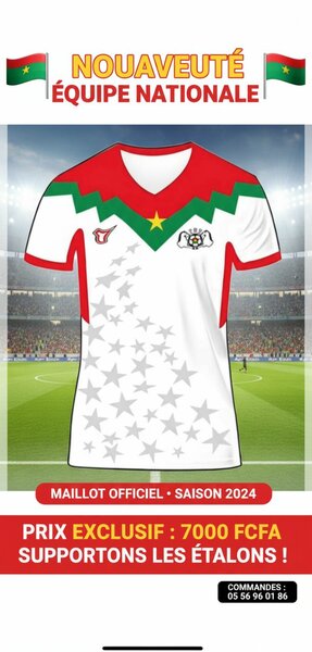 Maillot blanc de BURKINA FASO