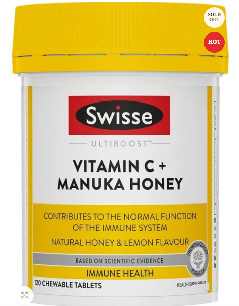 Swisse Ultiboost Vitamin C+ Manuka Honey Chewable