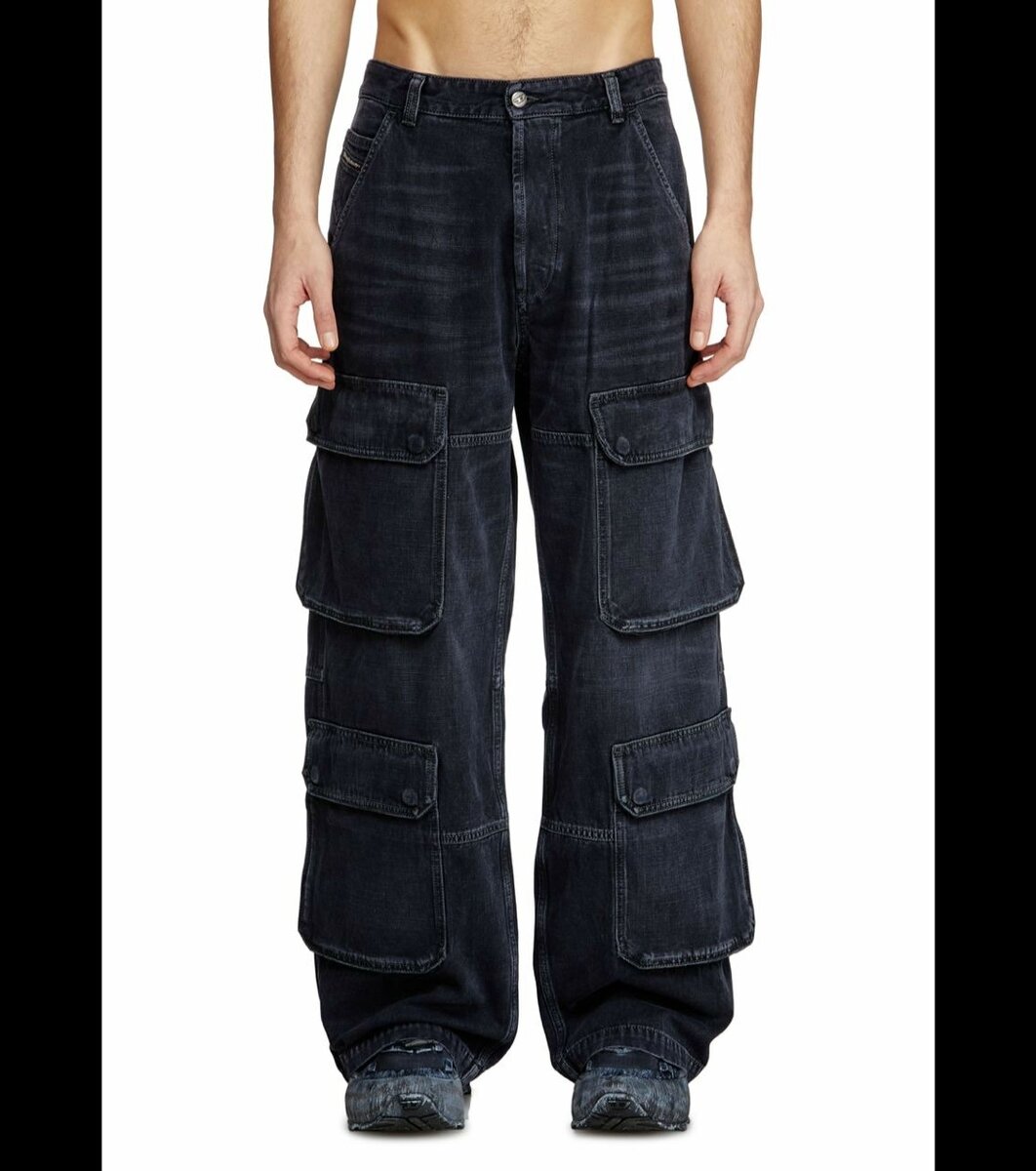 Pantalon cargo en denim homme