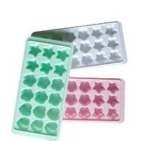 Set of 3, Ice Cube Tray Plastic Ice Tray Sakura Star Heart Shape