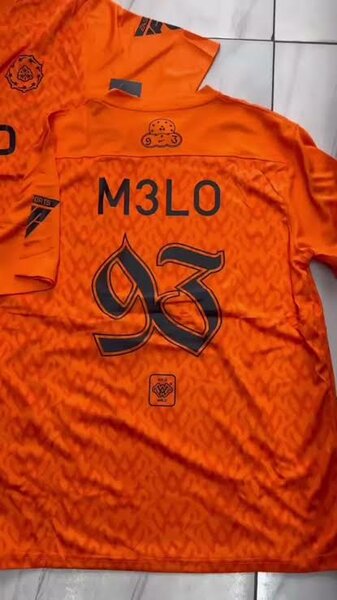 Maillot de football personnalisable orange
