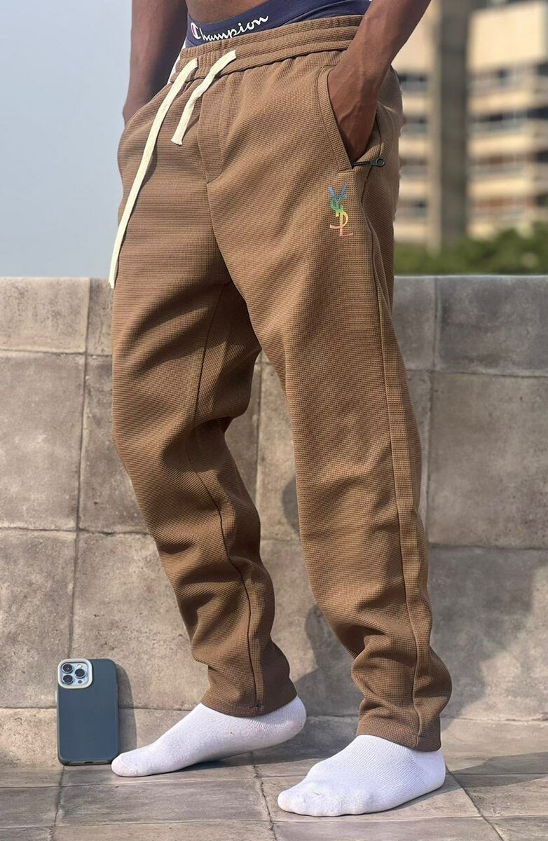 Pantalon jogging marron homme