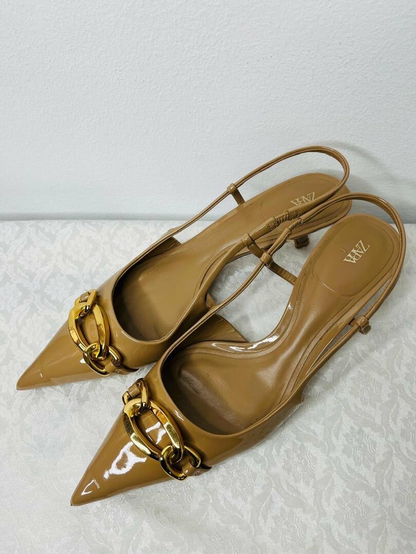 Talons Zara camel élégants