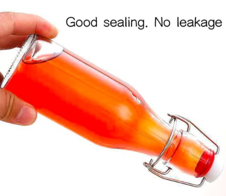 Swing Top Cap Glass Canister Bottle 