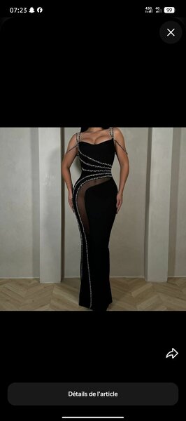 Robe de soirée noire élégante