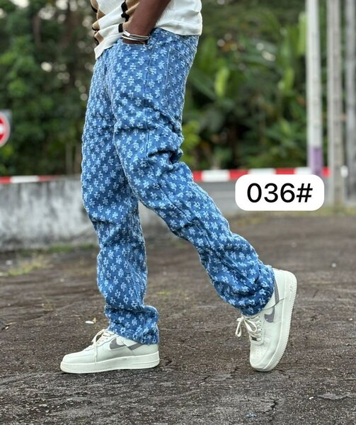 Pantalon jeans imprimé homme