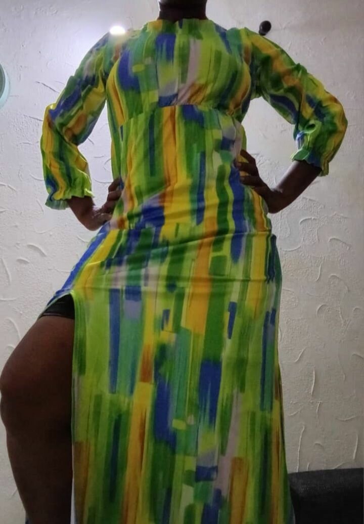 Robe longue colorée élégante