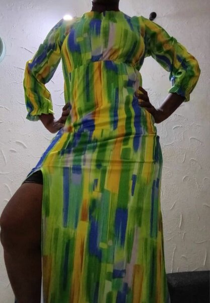 Robe longue colorée élégante