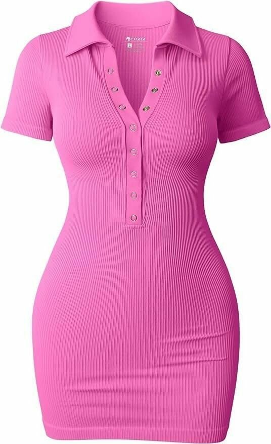 Robe moulante à col polo