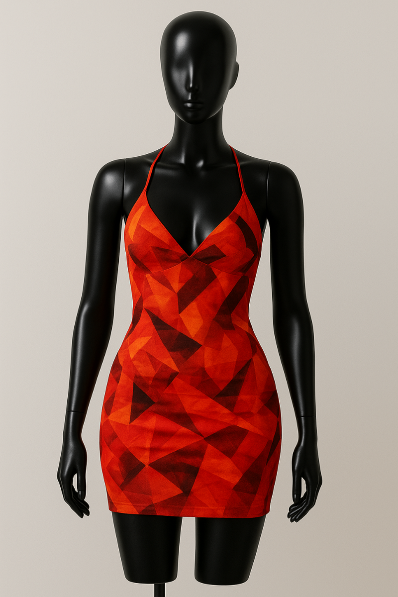 Robe à motifs géométriques