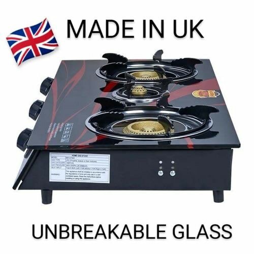 UK - Automatic Ignition Professional Quality 3 Burner - Blac