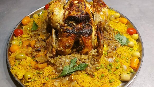 Poulet rôti vermicelle