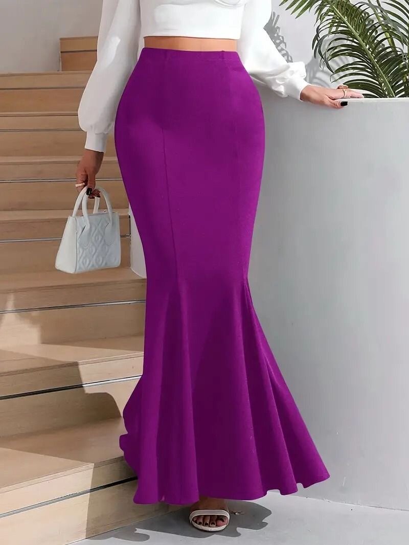 Jupe sirène élégante haute taille