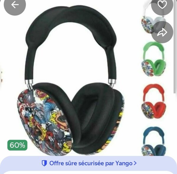 Casque Audio Sans Fil Design Coloré