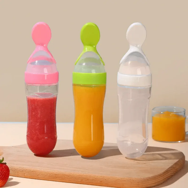 Silicone squeeze bottle spoon