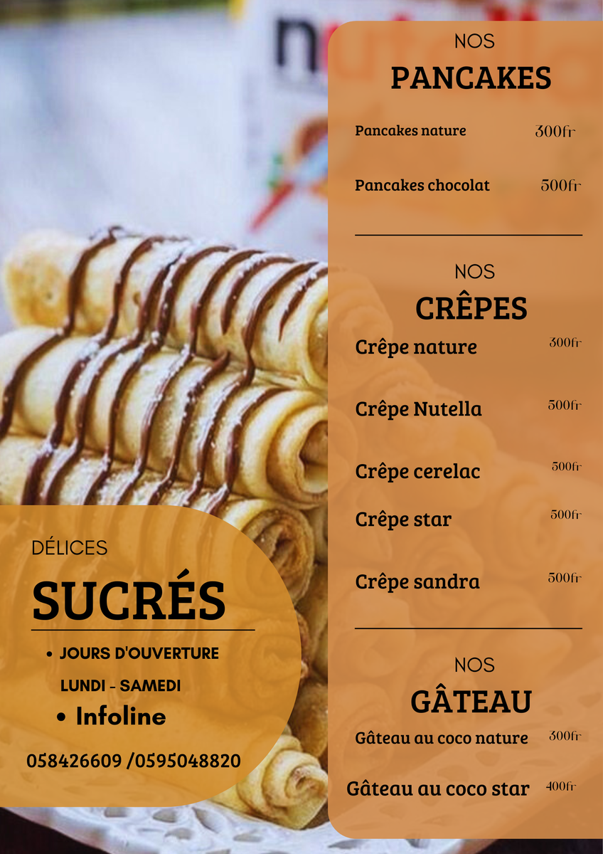 Crêpes, pancakes, gâteaux au c