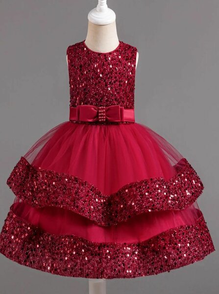Robe de soirée fille pailletée