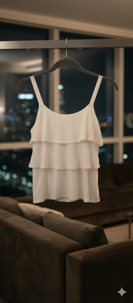 Top blanc à volants élégant