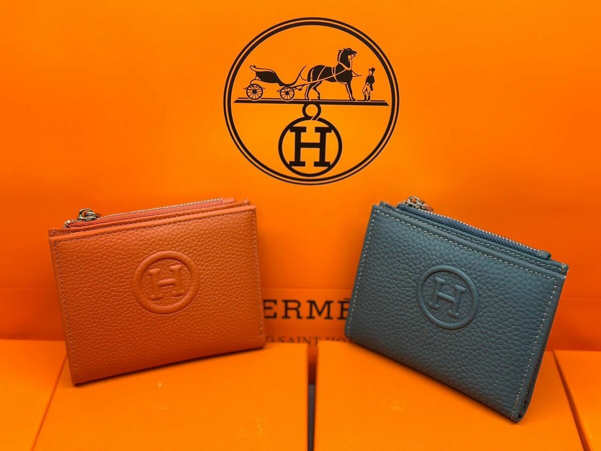 Hermes кошельки натуральная кожа