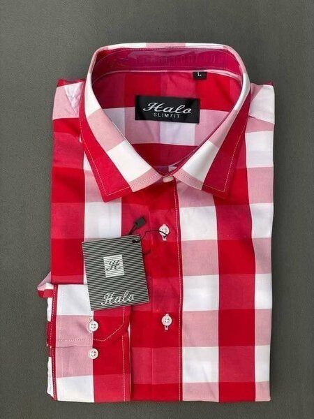 Chemise à carreaux rouge