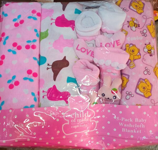 Lot 5 débarbouillettes bébé