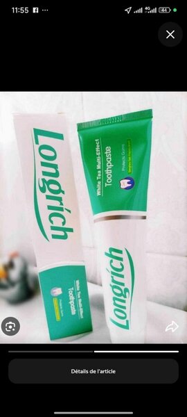 Dentifrice Thé Blanc Longrich
