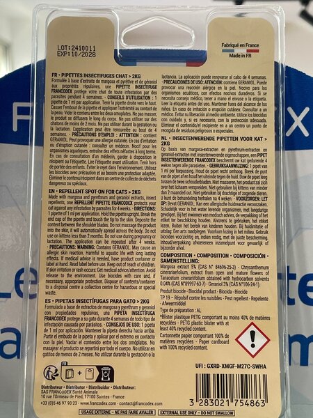 Pipettes insectifuges