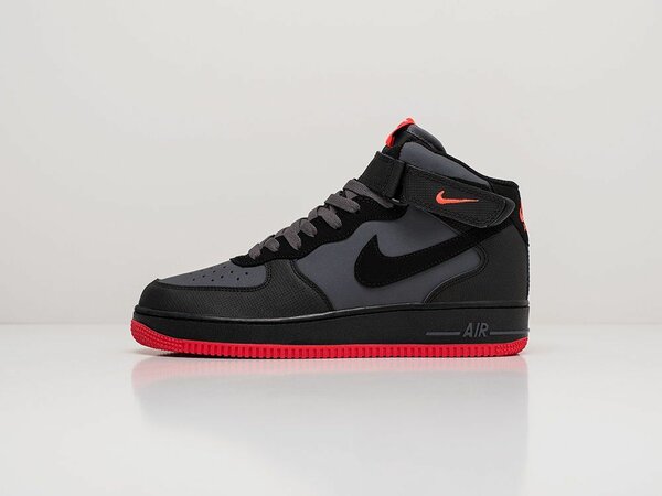 Nike Air Force 1 Mid Noir Rouge