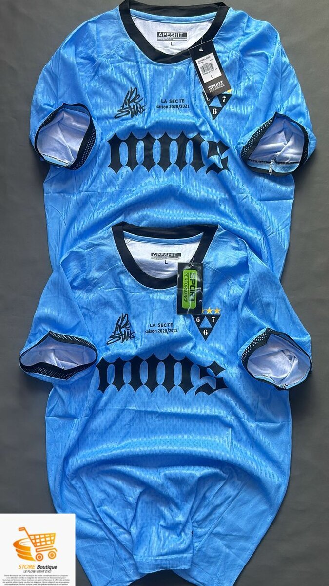 Maillot de foot bleu pour hommes